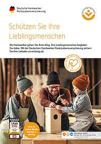 Folder zur Deutschen Handwerker RisikoLebensversicherung